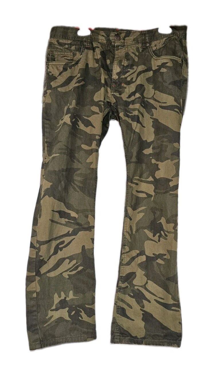 Jordan Craig Camo Jeans Mens 34x28 Woodland Camouflage Denim Pants Tag 34x30 - Picture 2 of 10